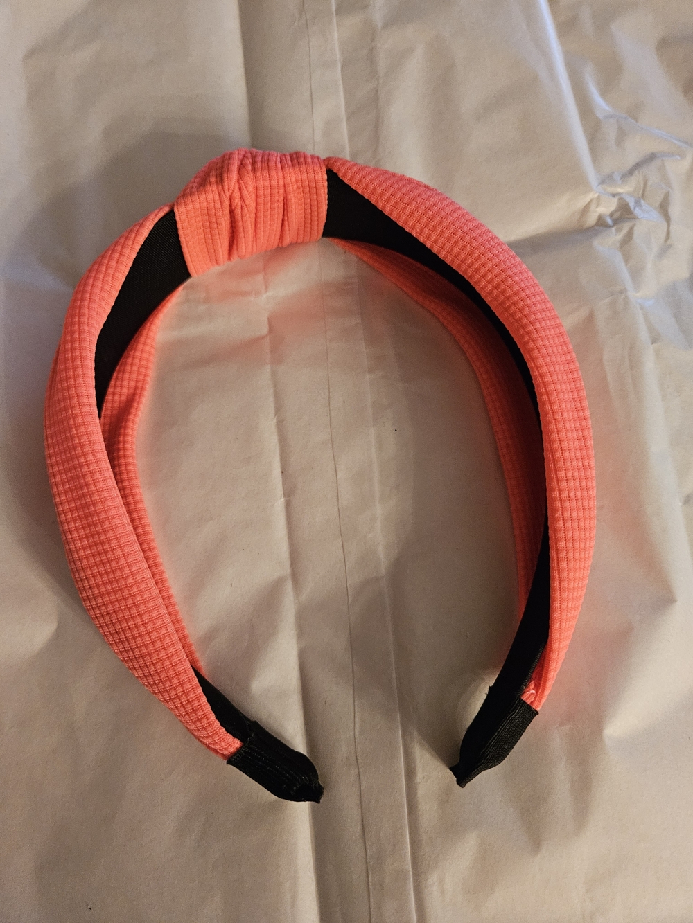 Neon Coral Knotted Headband - Women Accessories